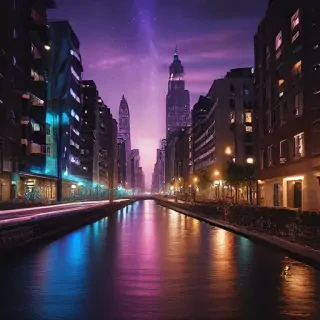 city lights background