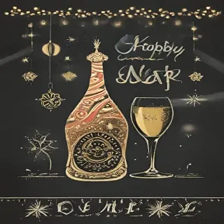 happy new year vintage