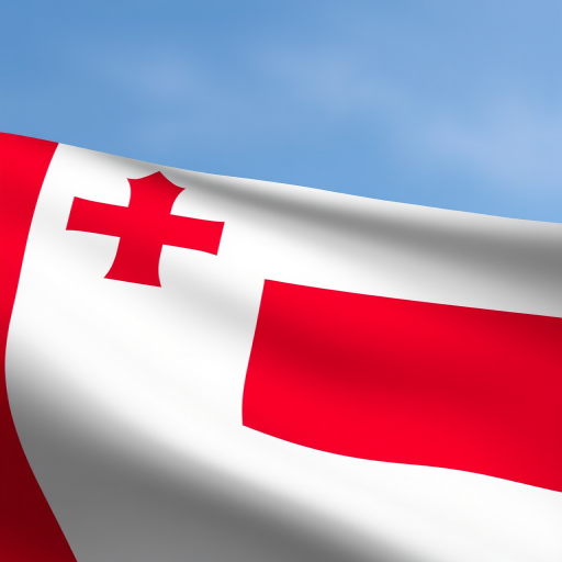 Create a high-resolution image of the national flag of Georgia with vibrant colors and sharp contrast, using a DSLR camera with a 50mm lens, aperture set to f/8, ISO 100, shot in landscape orientation for enhanced clarity and detail.