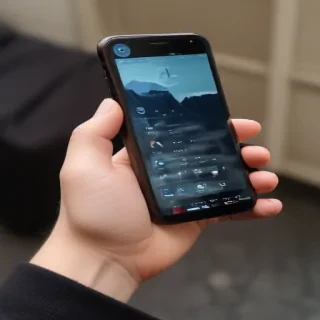 holding a phone