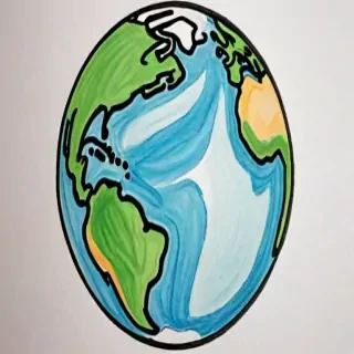 earth cartoon drawing