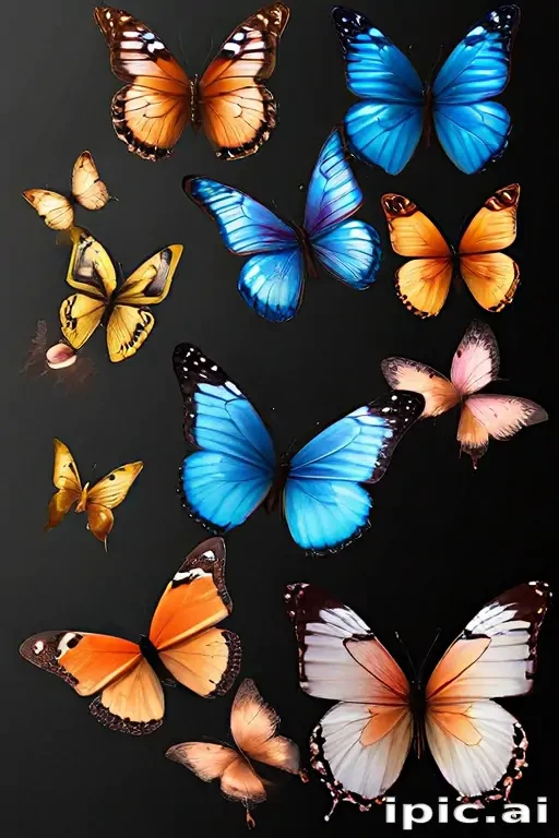 butterflies transparent background