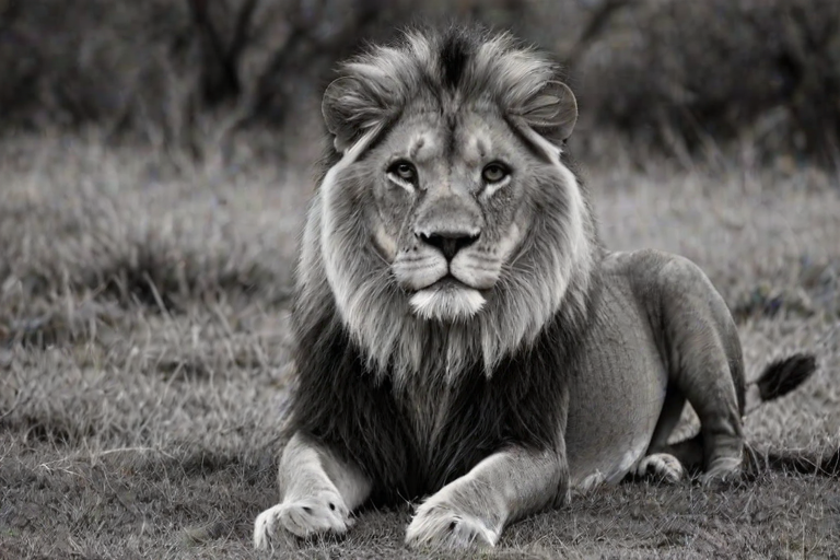 lion black and white pictures