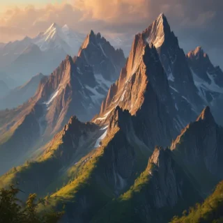 mountainous background