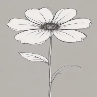 simple flower line art