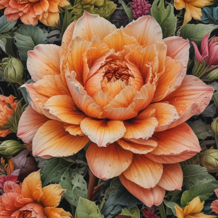 flower drawing images with colour