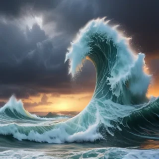 great wave wallpaper