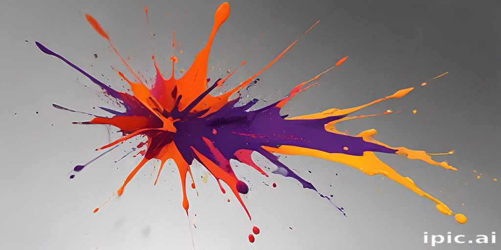 Vibrant Explosion of Colorful Paint Splashes Against a Neutral Background