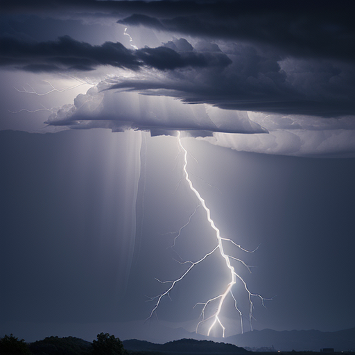 Majestic Lightning Strikes Dramatically Through Dark Clouds Over ...