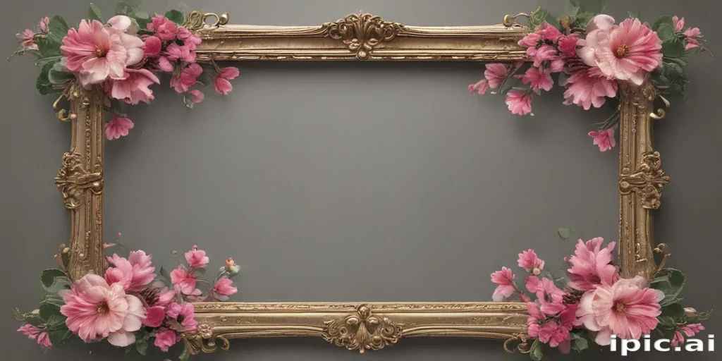 frame with flowers