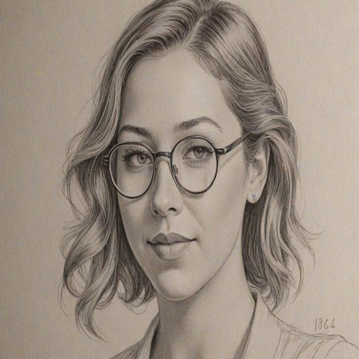 Lovely Colbie Caillat, pencil sketch, portrait of Ravishing woman 1924s in glasses, hair style beatnik, outline, clear lines, fine lines, 8k
