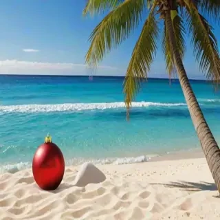 christmas beach wallpaper