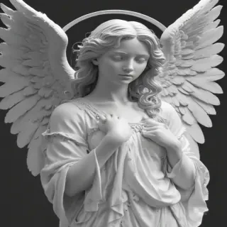 angel clip art black and white