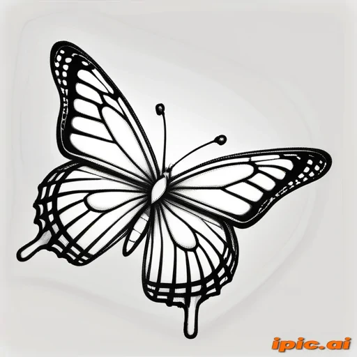 butterfly drawing outline