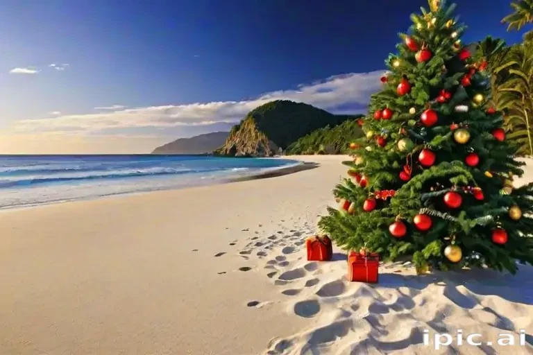 christmas beach wallpaper