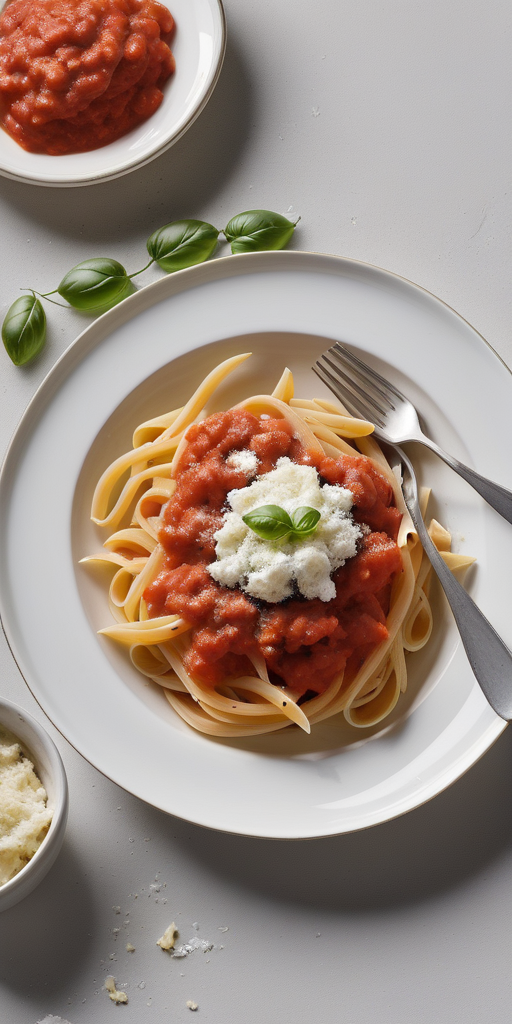 pasta with ricotta and tomato sauce