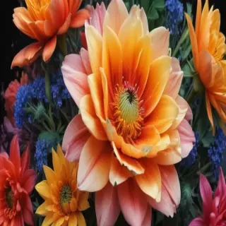 color drawing flowers