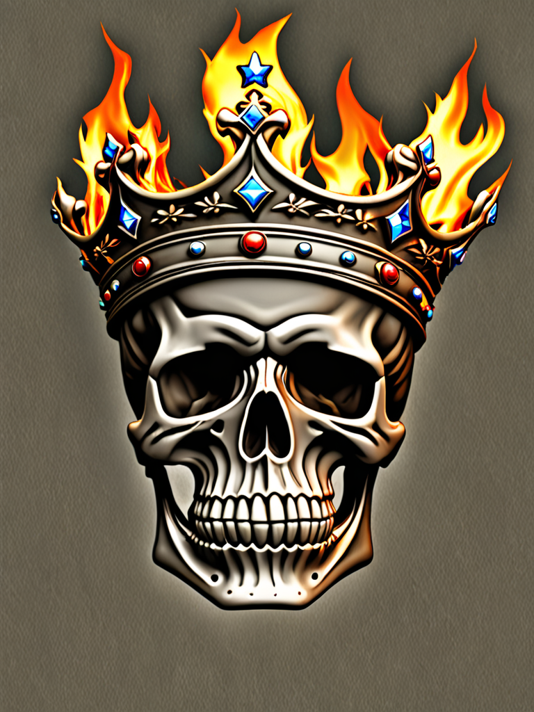 A crown on fire