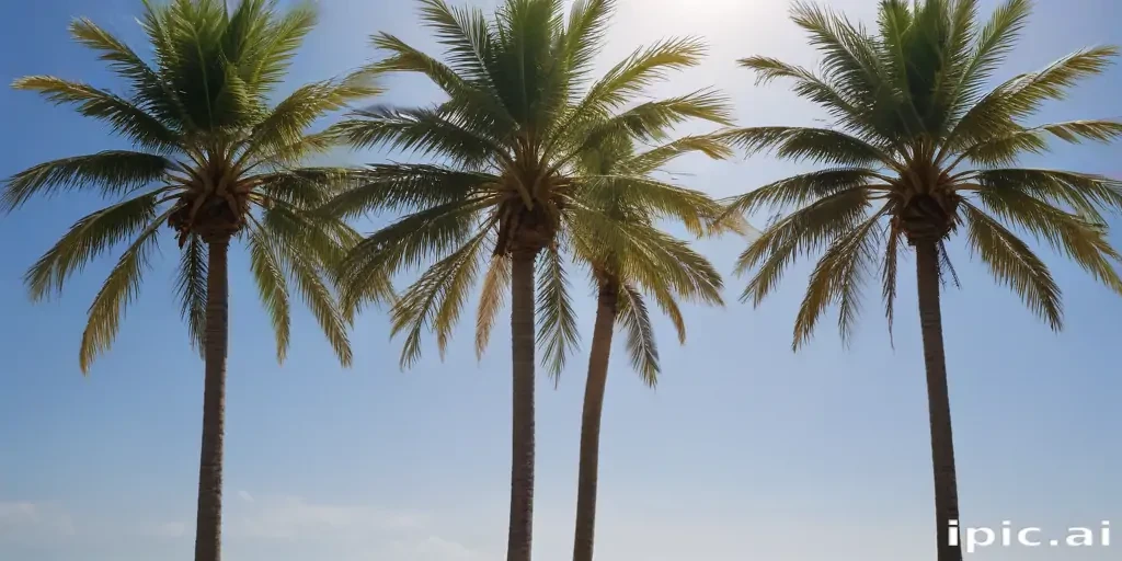 transparent palm trees