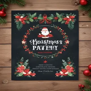 christmas card template psd