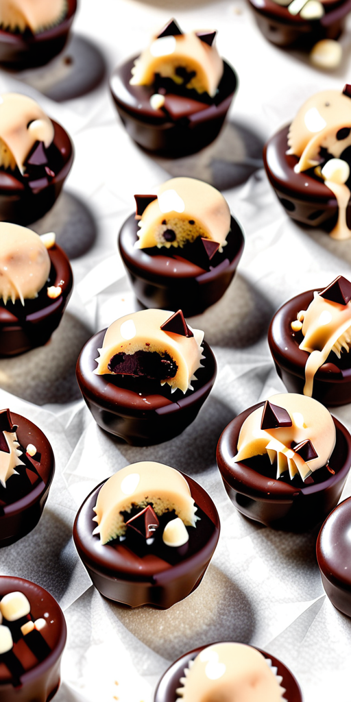 chocolate covered cookie dough bites
