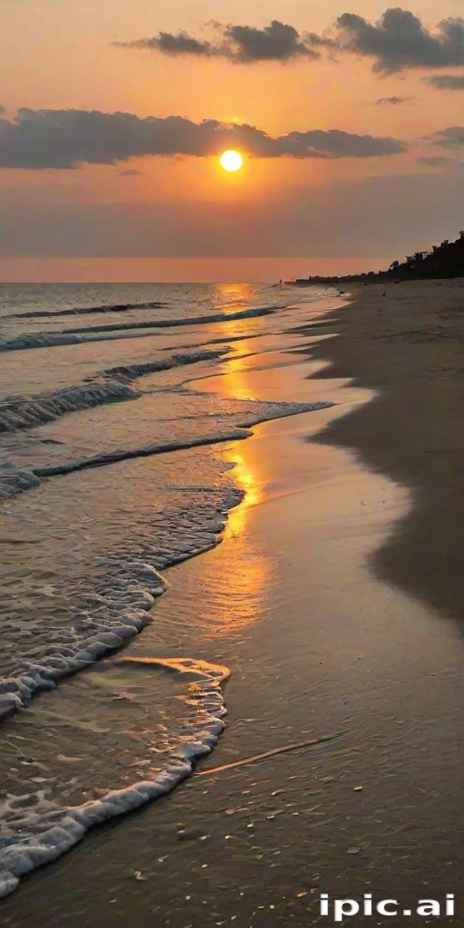 sun set on beach