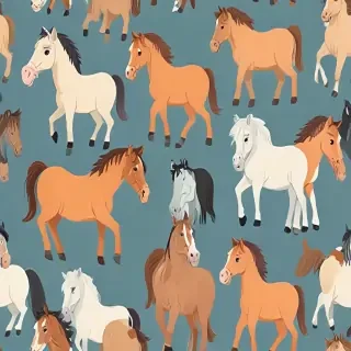 cartoon horses