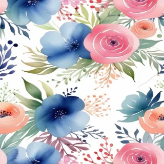 watercolor flowers background