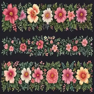 floral borders clipart