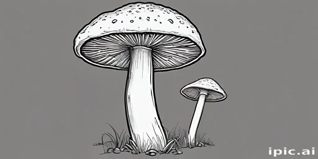 mushroom clip art black and white