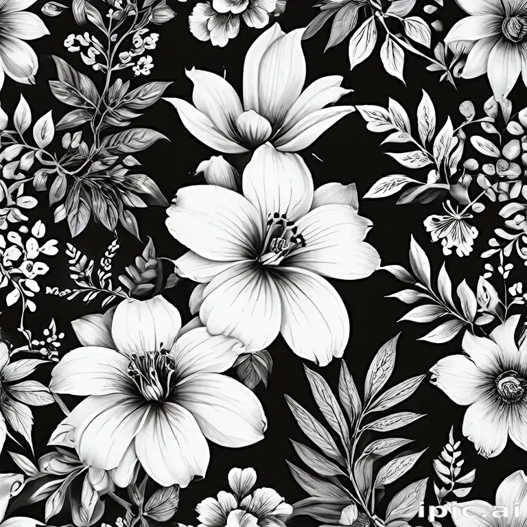 flower png black and white