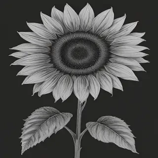 sunflower outline