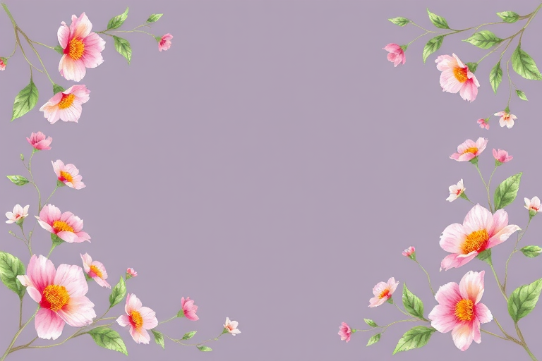 flower border transparent