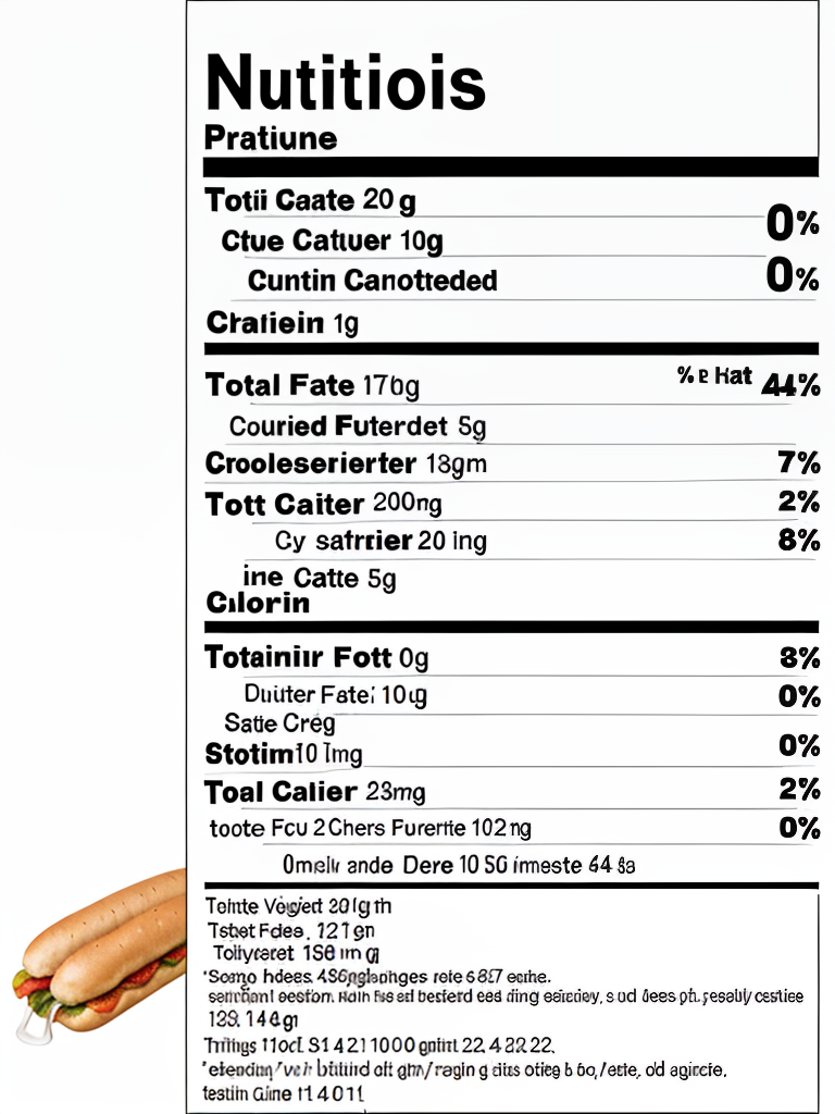 nathan's hot dogs nutrition label