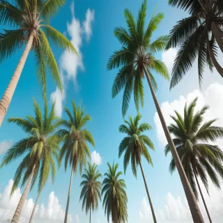 palm trees transparent