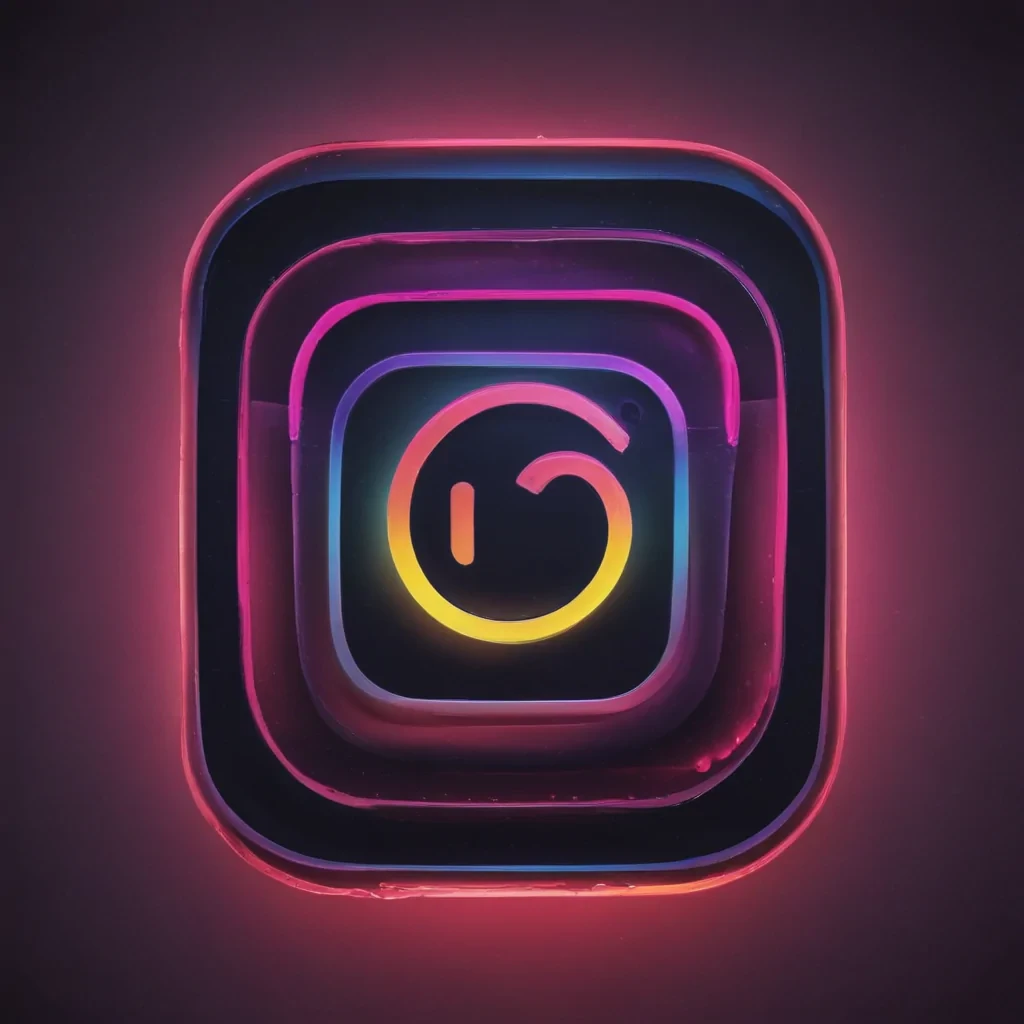 neon instagram logo