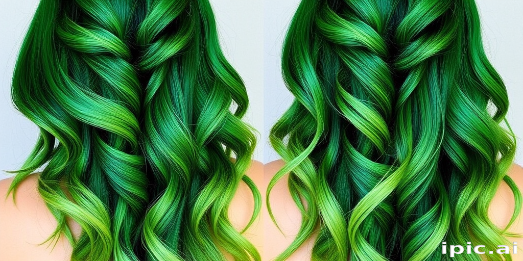 Enchanted Forest Locks boast a rich emerald green ombre effect, transitioning from deep forest tones at the roots to lighter lime hues at the tips, styled in loose bohemian braids