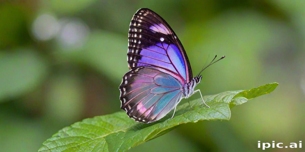 transparent purple butterfly
