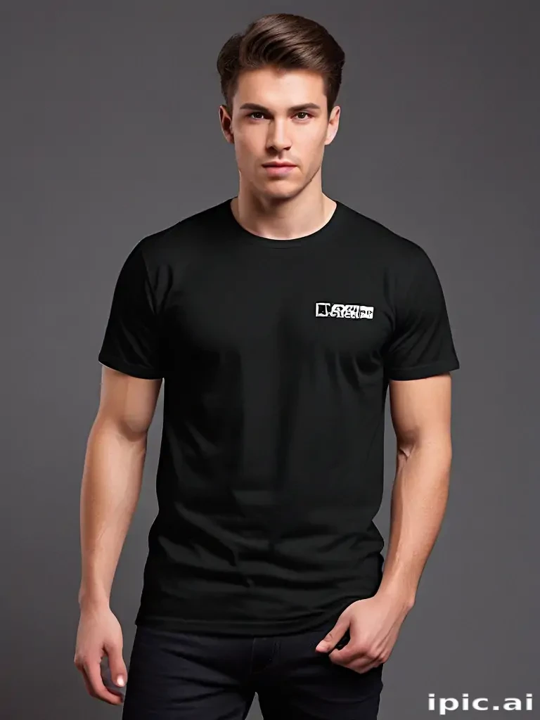 black t shirt mockup free
