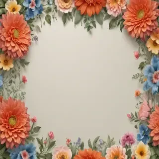 flower border transparent