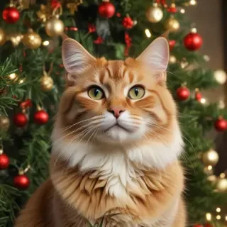 christmas cat background