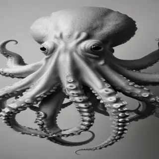 octopus clip art black and white