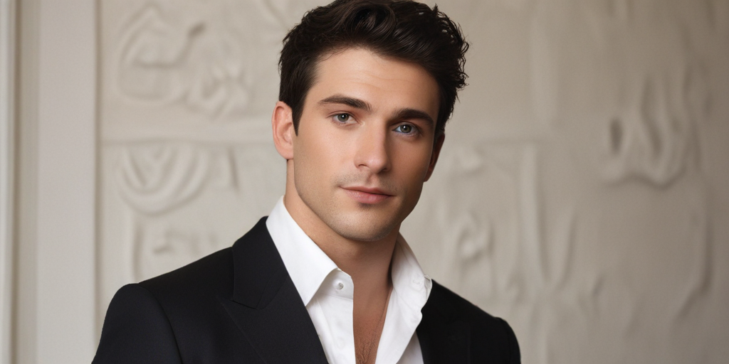Stylish Young Man in a Formal Suit Posing Elegantly for the Camera