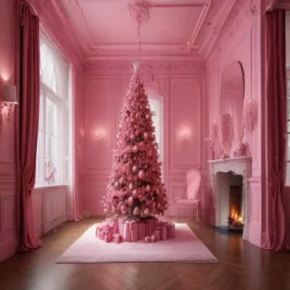 pink christmas aesthetic