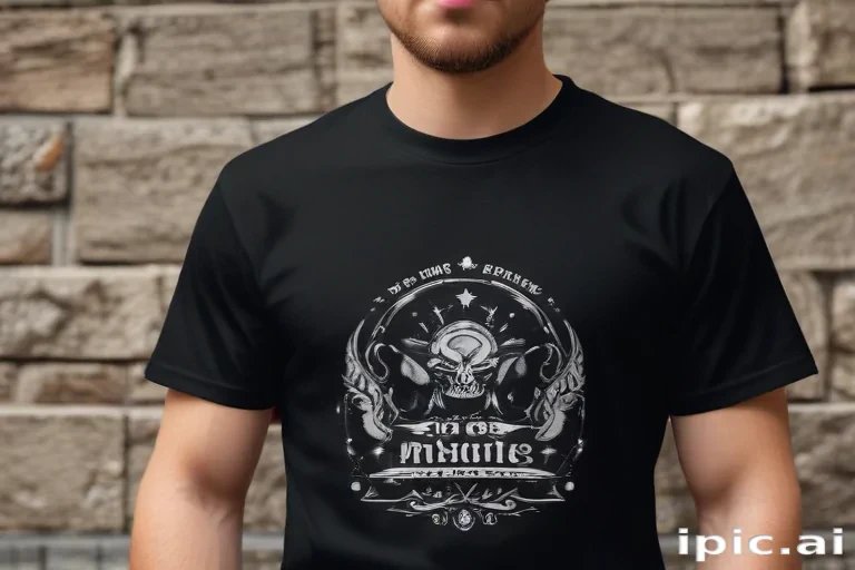mockup tshirt black
