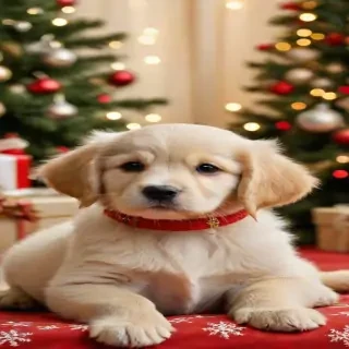 puppy christmas dog wallpaper