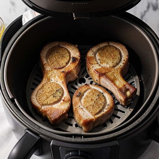 thin bone in pork chops in air fryer