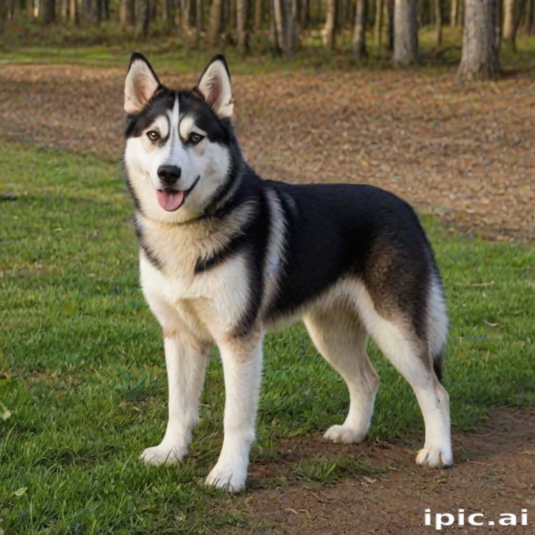 alaskan husky shepherd