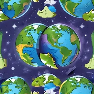 cartoon picture of the planet earth