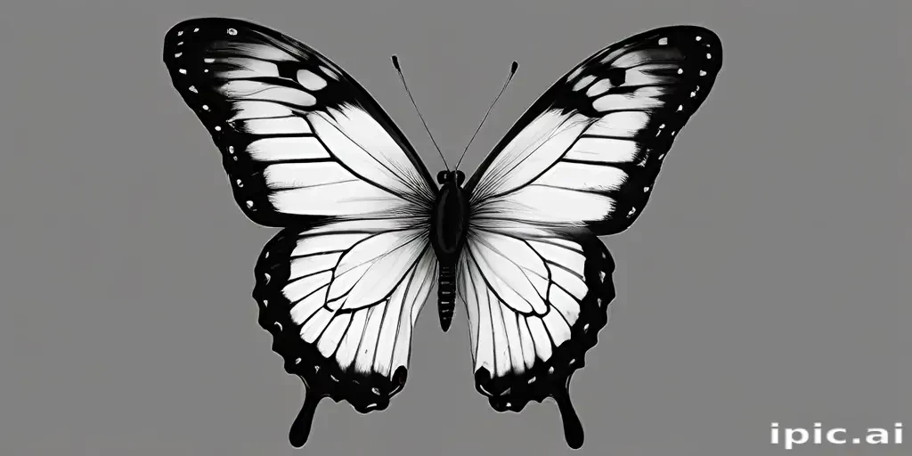 butterfly png black and white